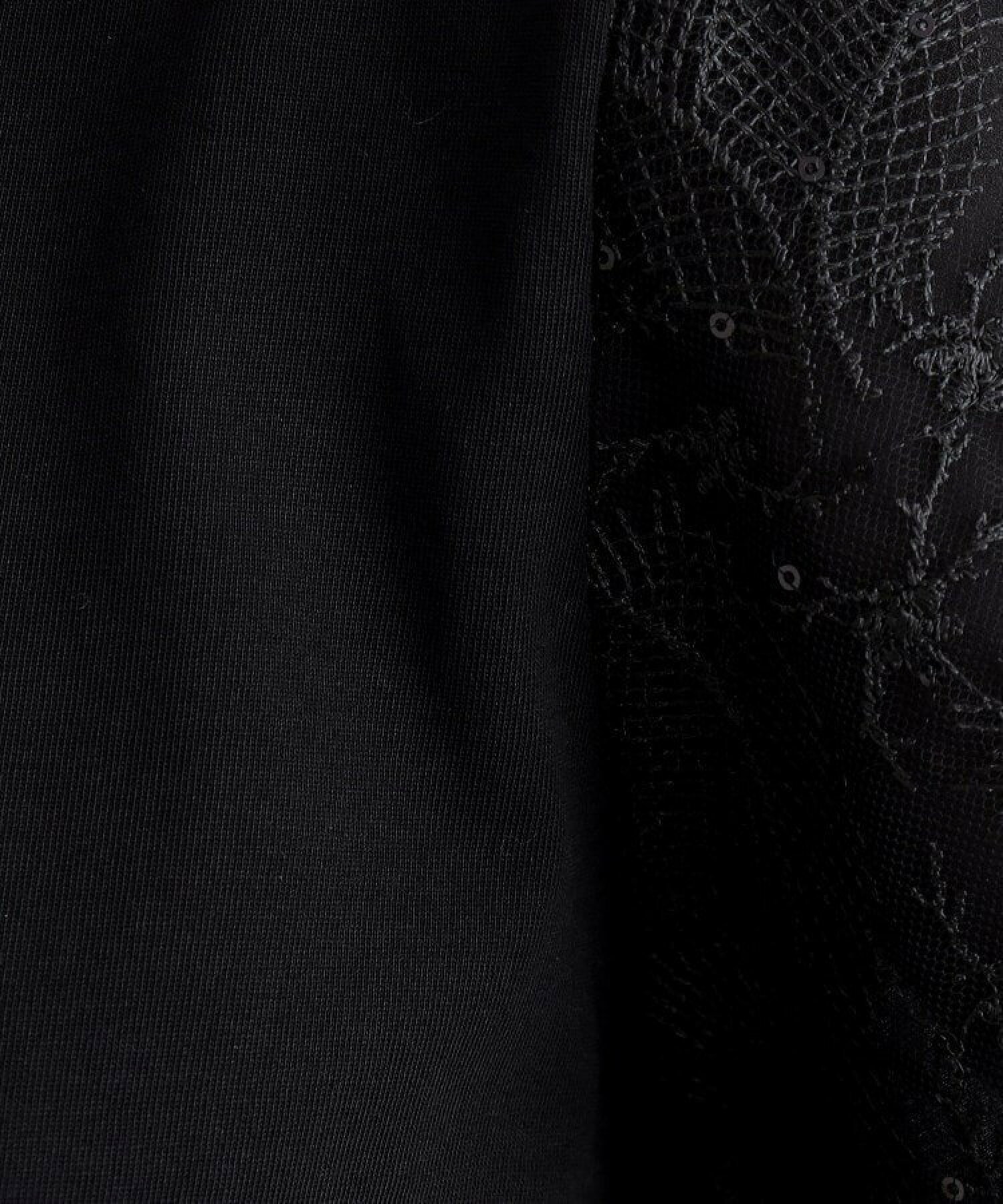 スパンコールチュール刺繍袖プルオーバー